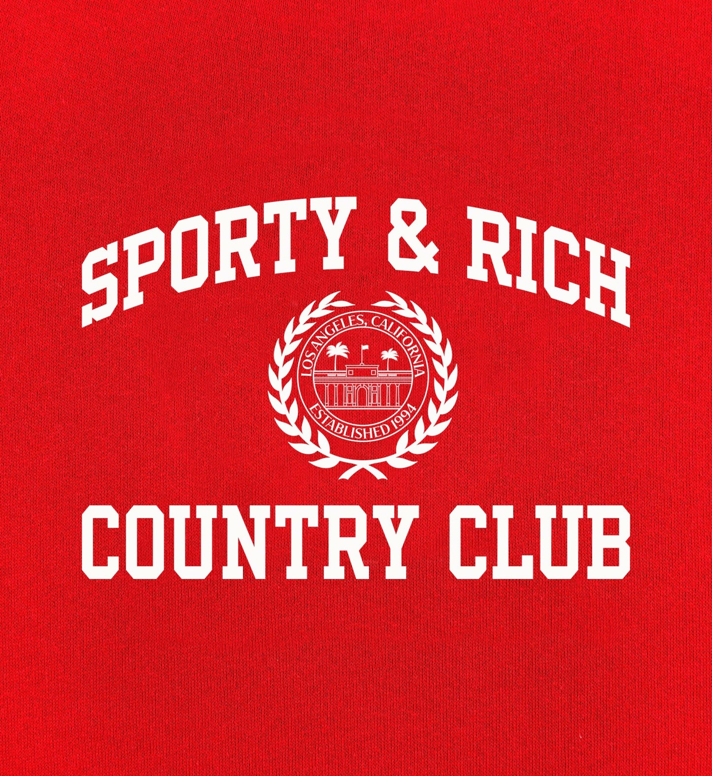 Varsity Crest Kids Crewneck - Ruby/White