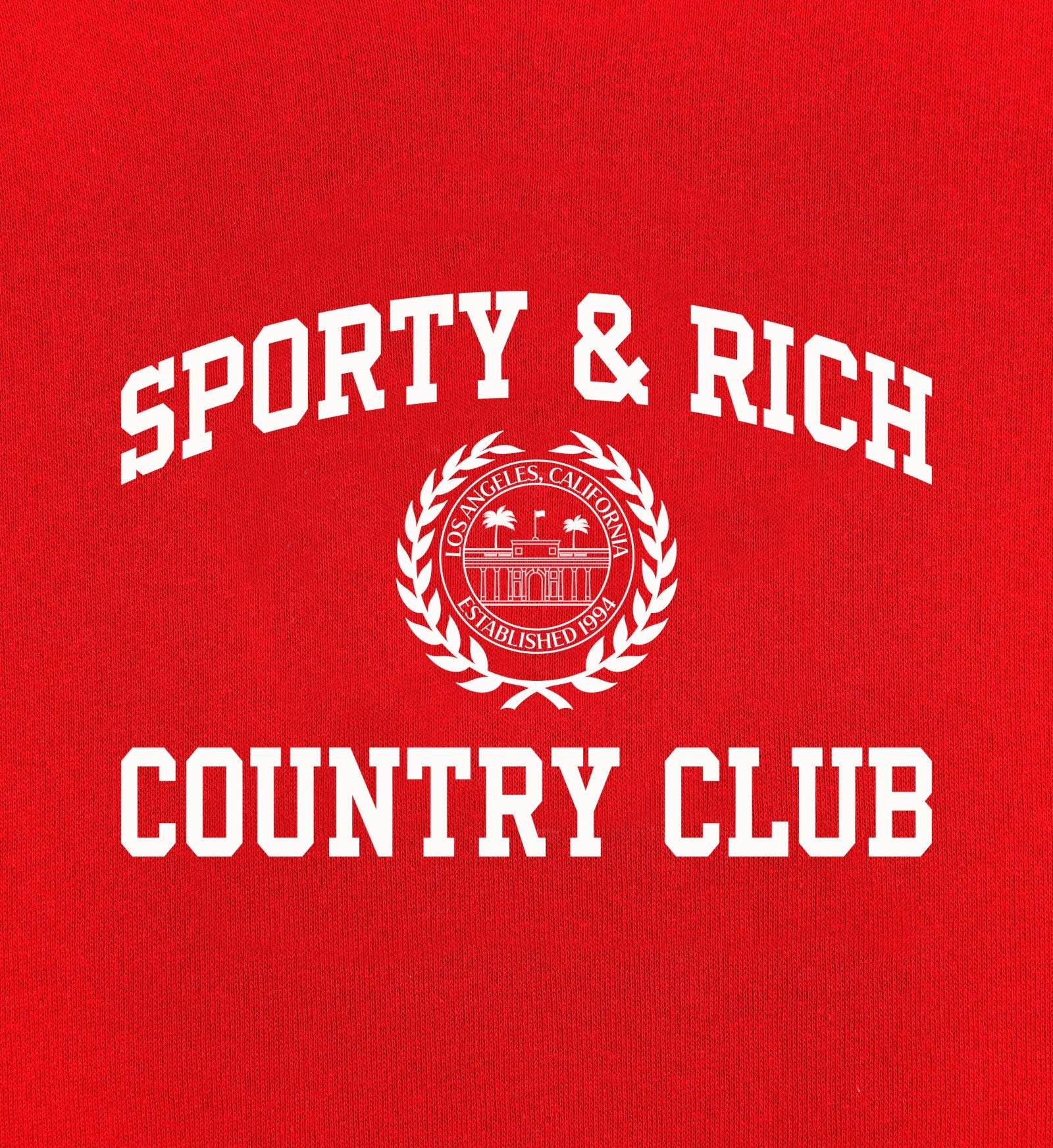 Varsity Crest Kids Crewneck - Ruby/White