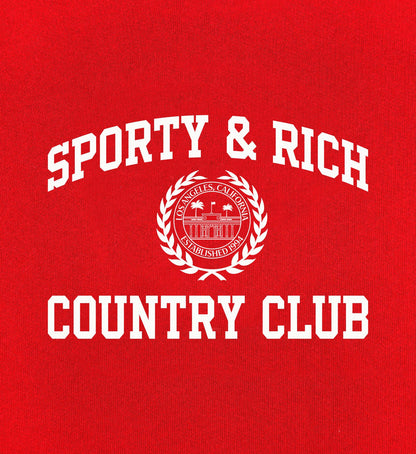 Varsity Crest Kids Crewneck - Ruby/White