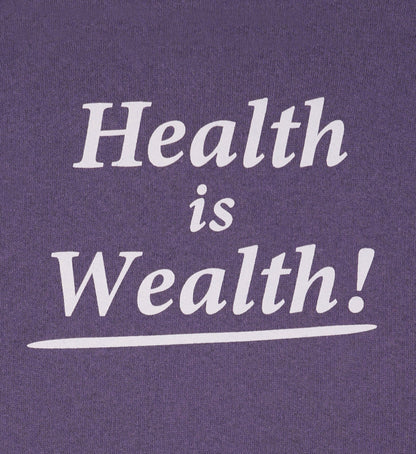 Health is Wealth Kids Hoodie - Dusty Grape