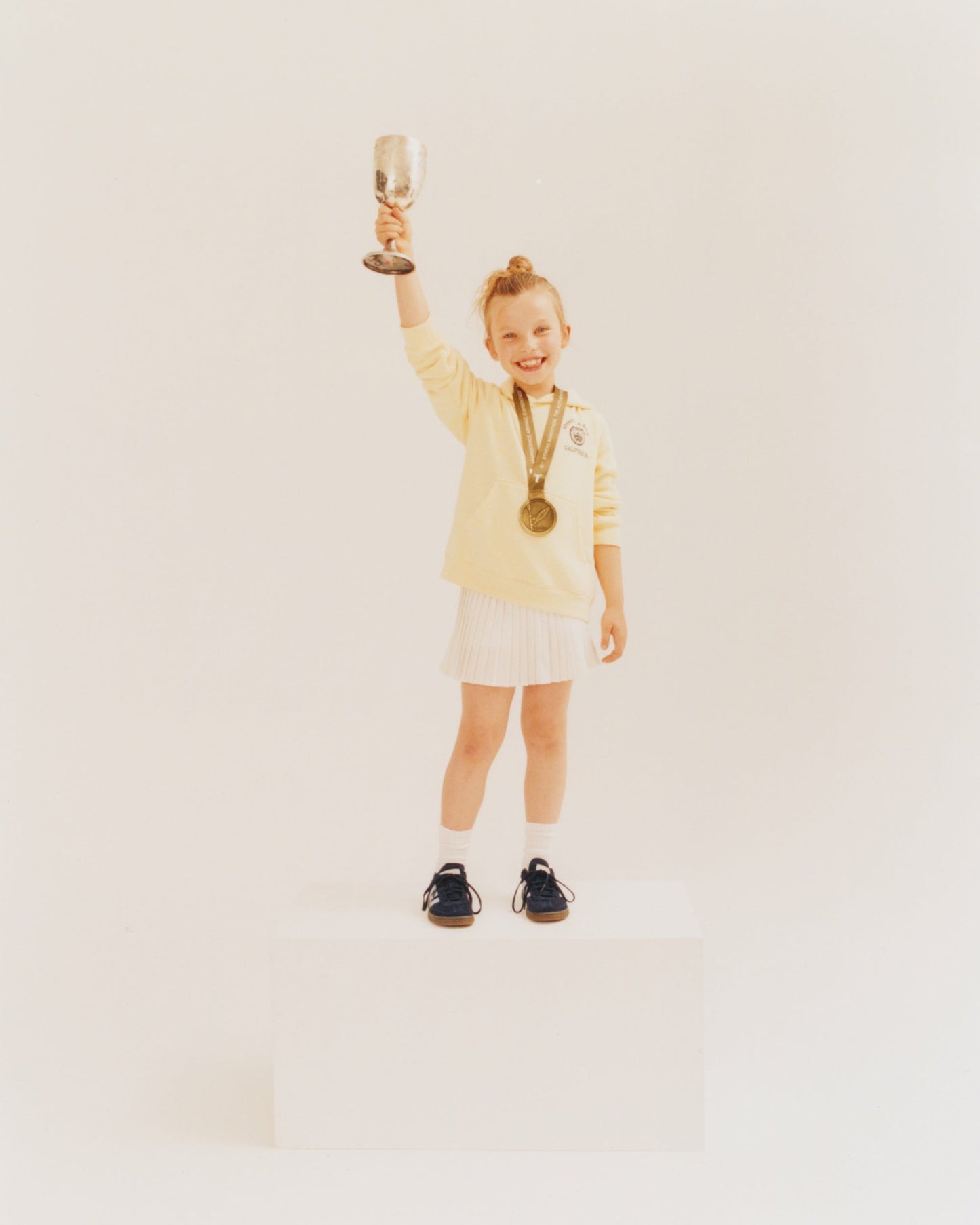 California Emblem Kids Hoodie - Almond/Navy