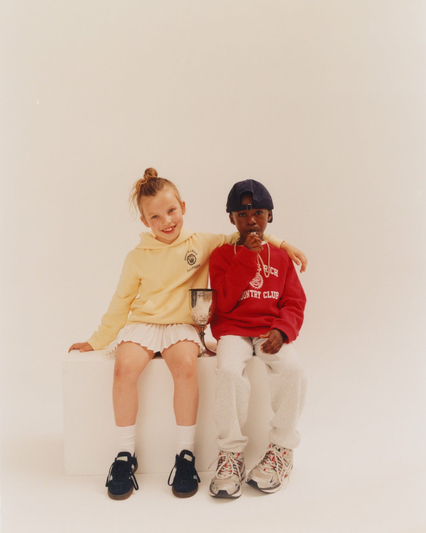 California Emblem Kids Hoodie - Almond/Navy