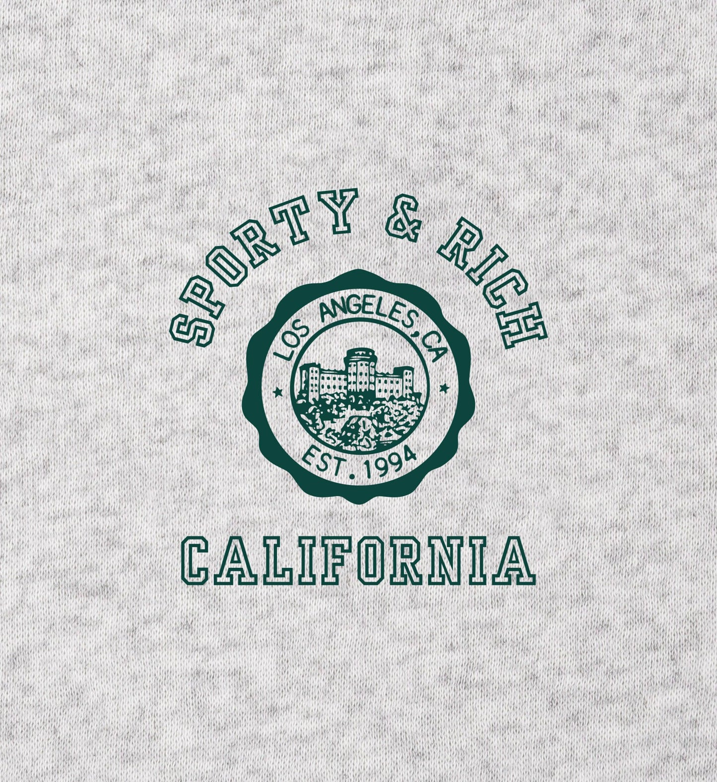 California Emblem Kids Crewneck - Heather Gray/Forest