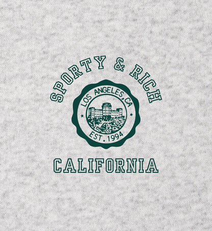 California Emblem Kids Crewneck - Heather Gray/Forest
