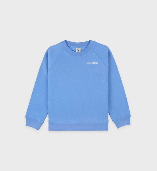 Eat More Veggies Kids Crewneck - Juniper/White