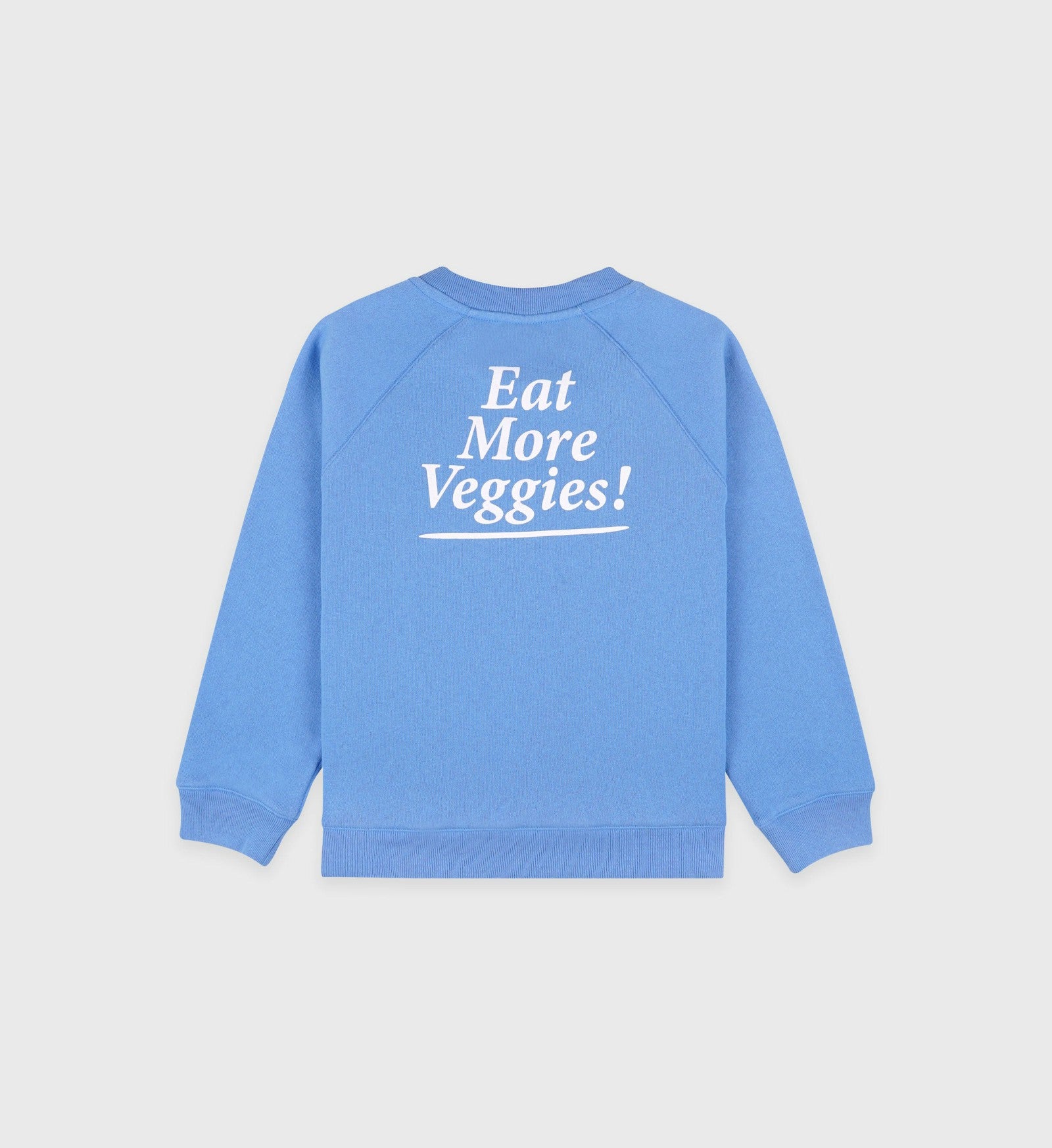 Eat More Veggies Kids Crewneck - Juniper/White
