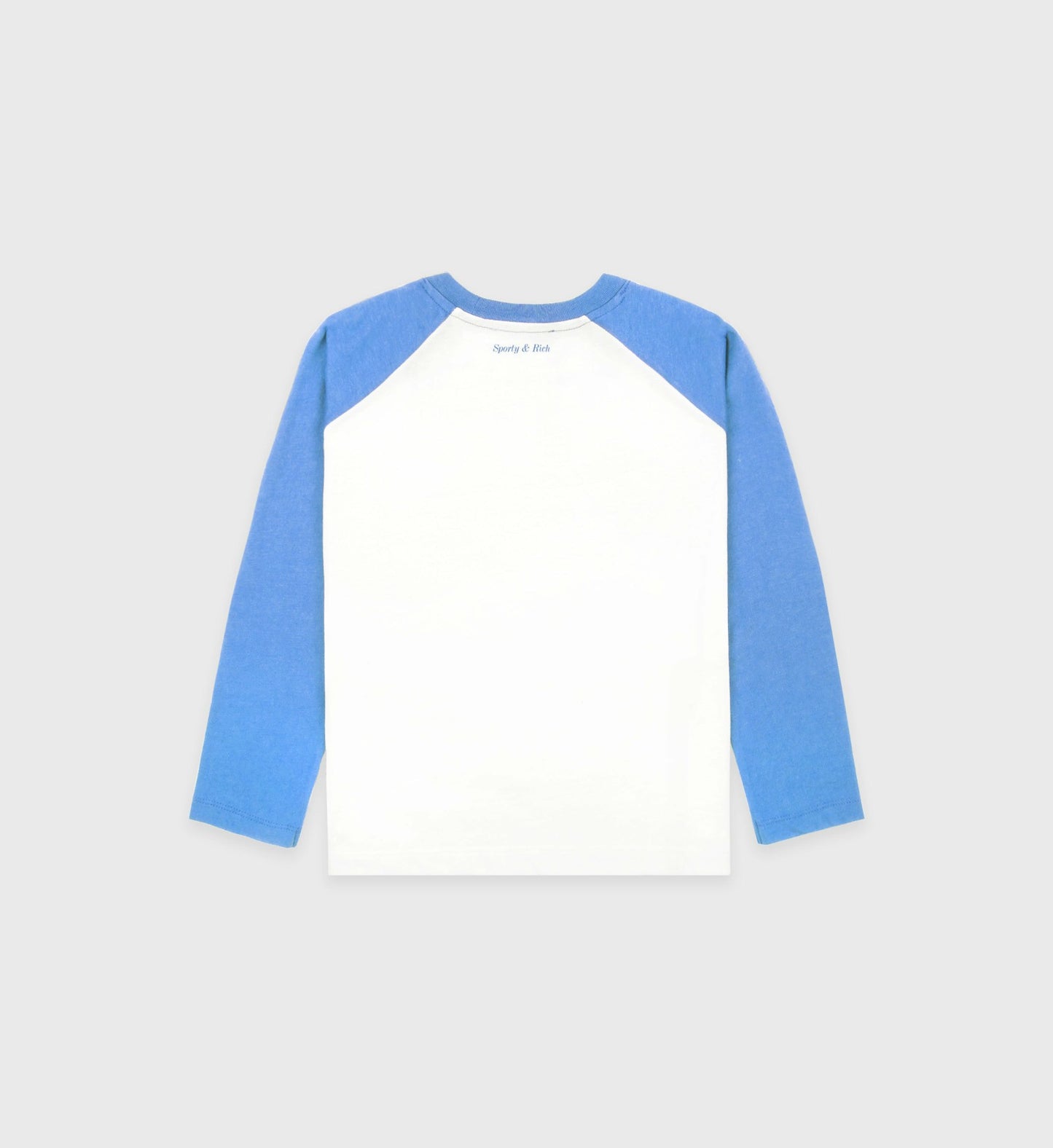 Be Nice Kids Baseball Tee - White/Juniper