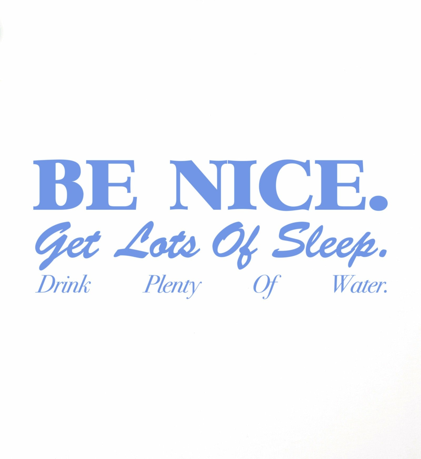Be Nice Kids Baseball Tee - White/Juniper