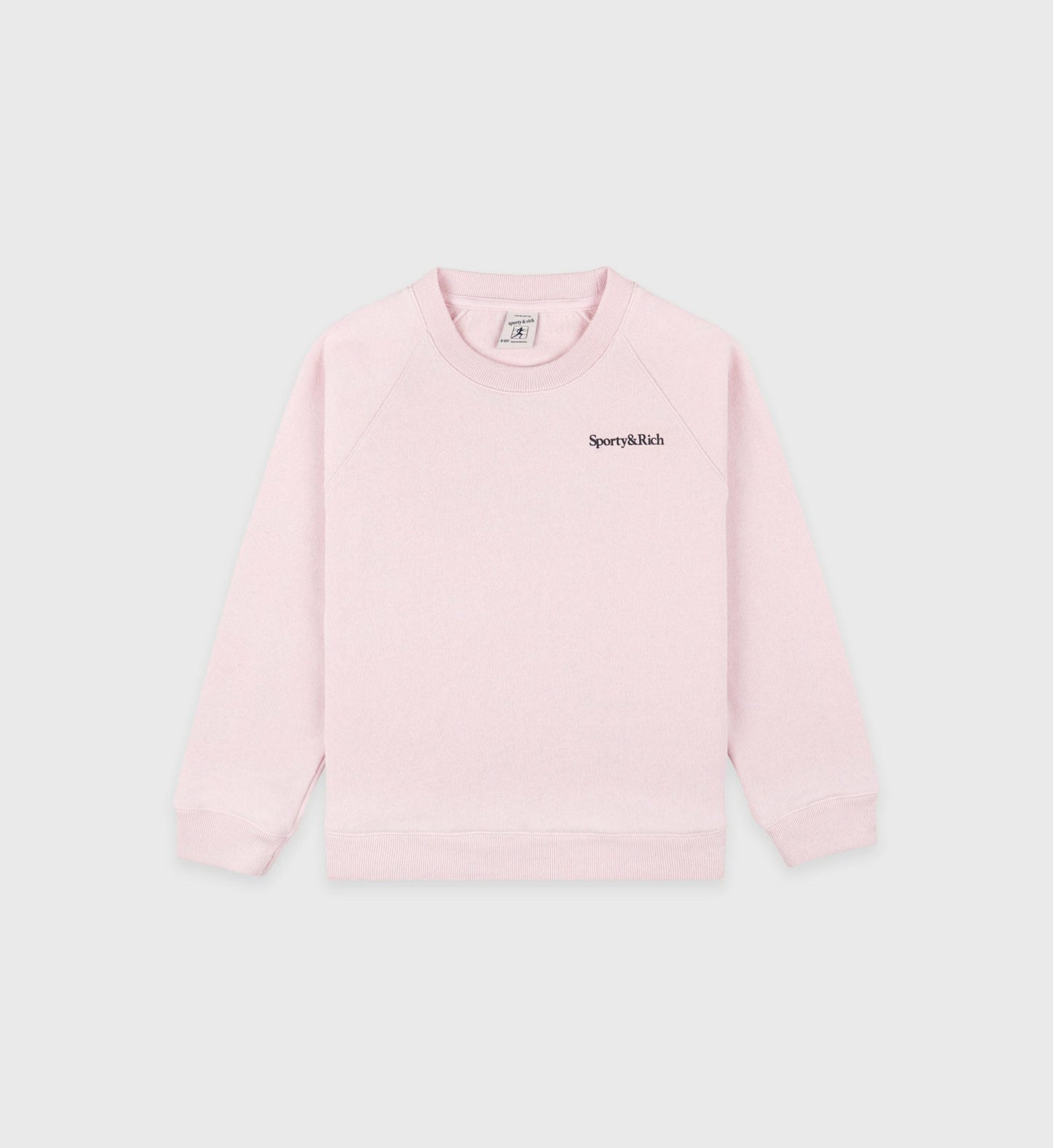 Eat More Veggies Kids Crewneck - Pink Dolphin/Navy