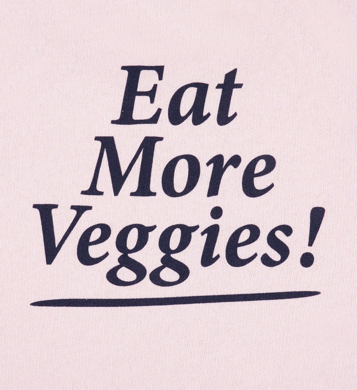 Eat More Veggies Kids Crewneck - Pink Dolphin/Navy
