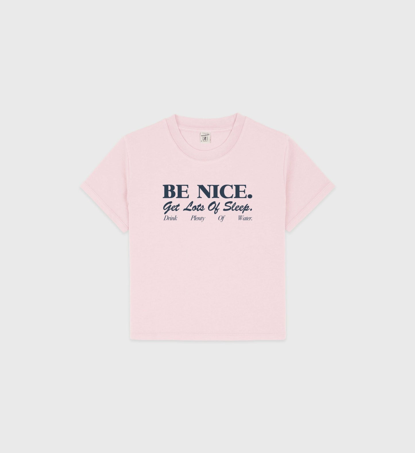 Be Nice Kids T-Shirt - Pink Dolphin/Navy