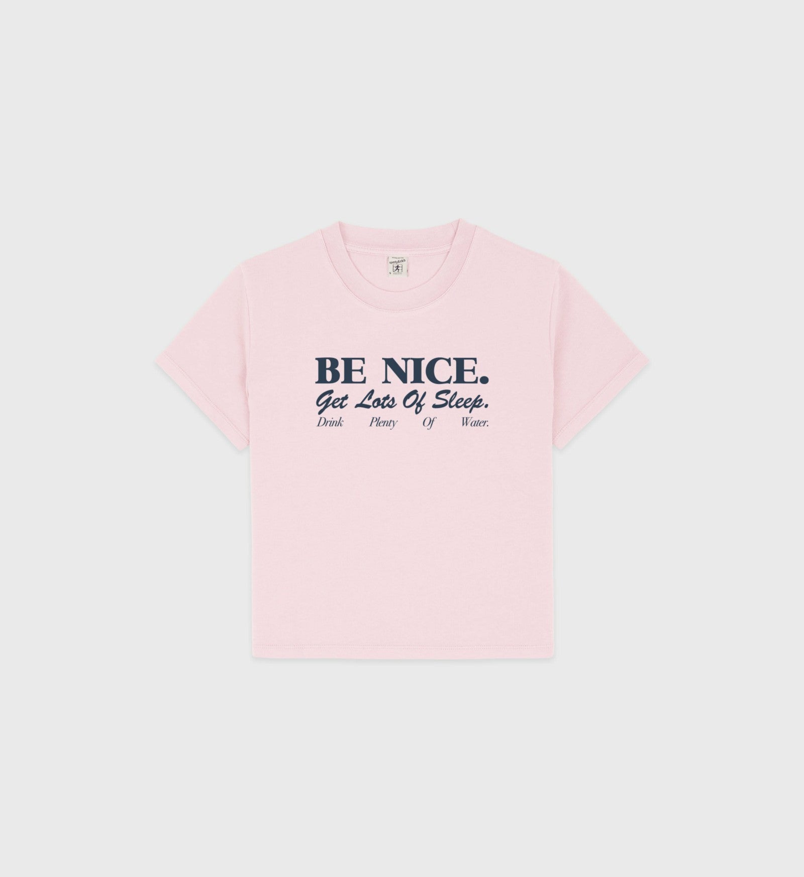 Be Nice Kids T-Shirt - Pink Dolphin/Navy