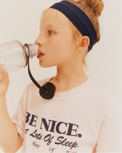 Be Nice Kids T-Shirt - Pink Dolphin/Navy