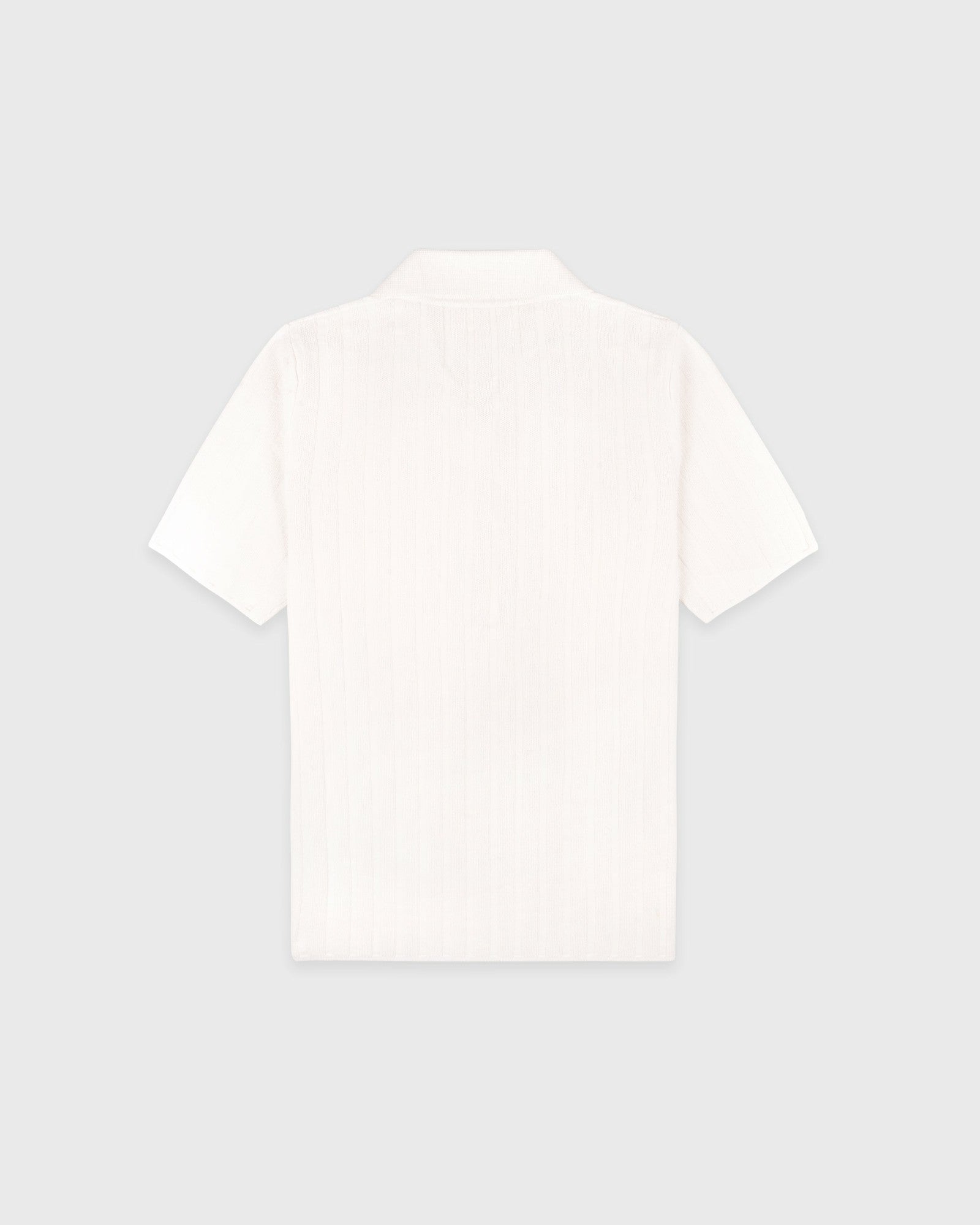 SRC Ribbed Polo - Ecru/Navy