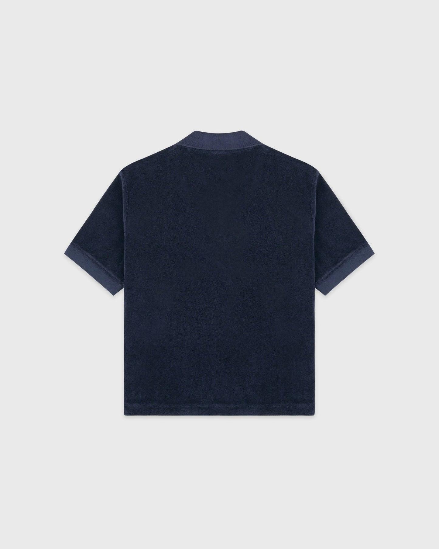 Signature Logo Terry Polo - Light Navy/White