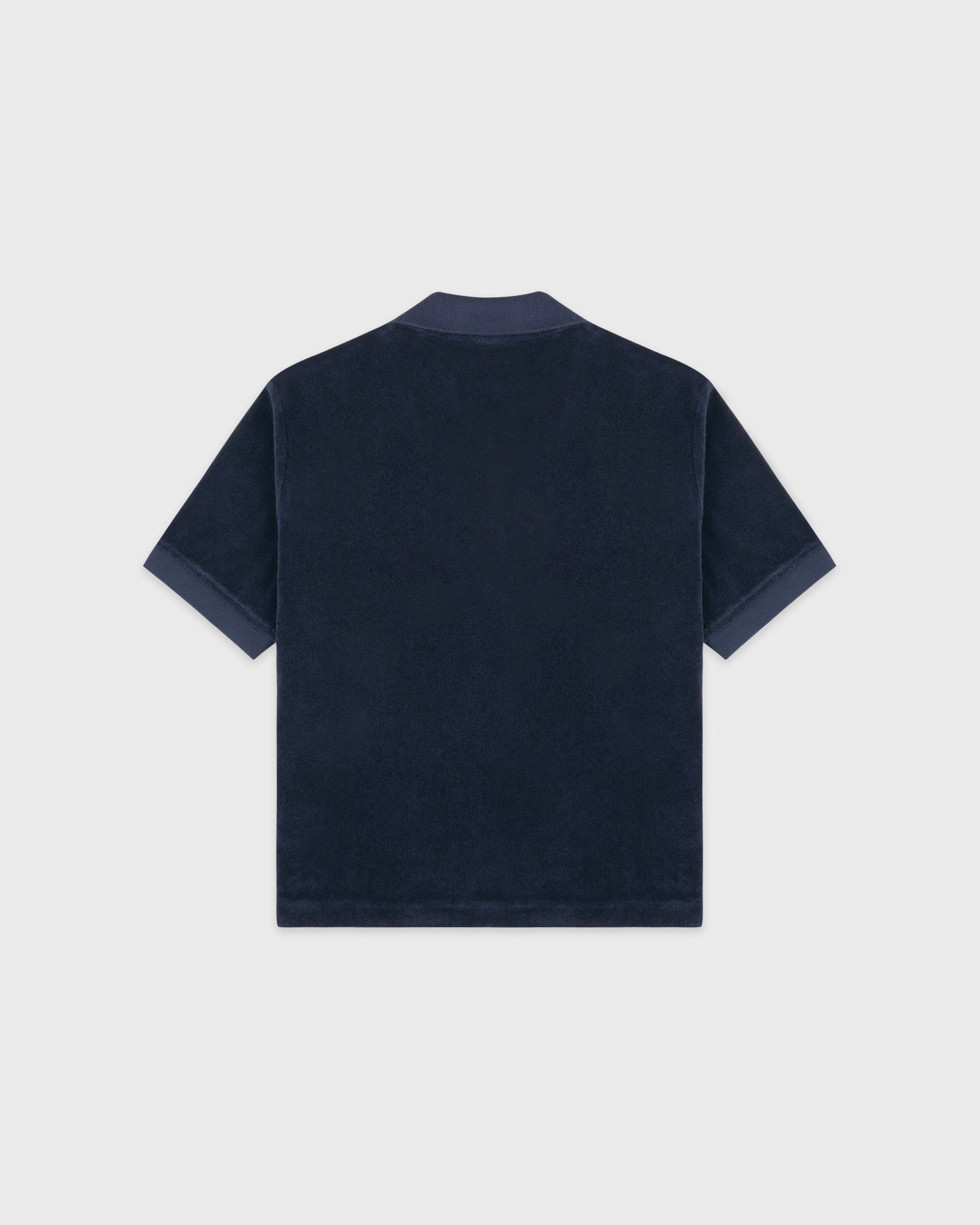 Signature Logo Terry Polo - Light Navy/White