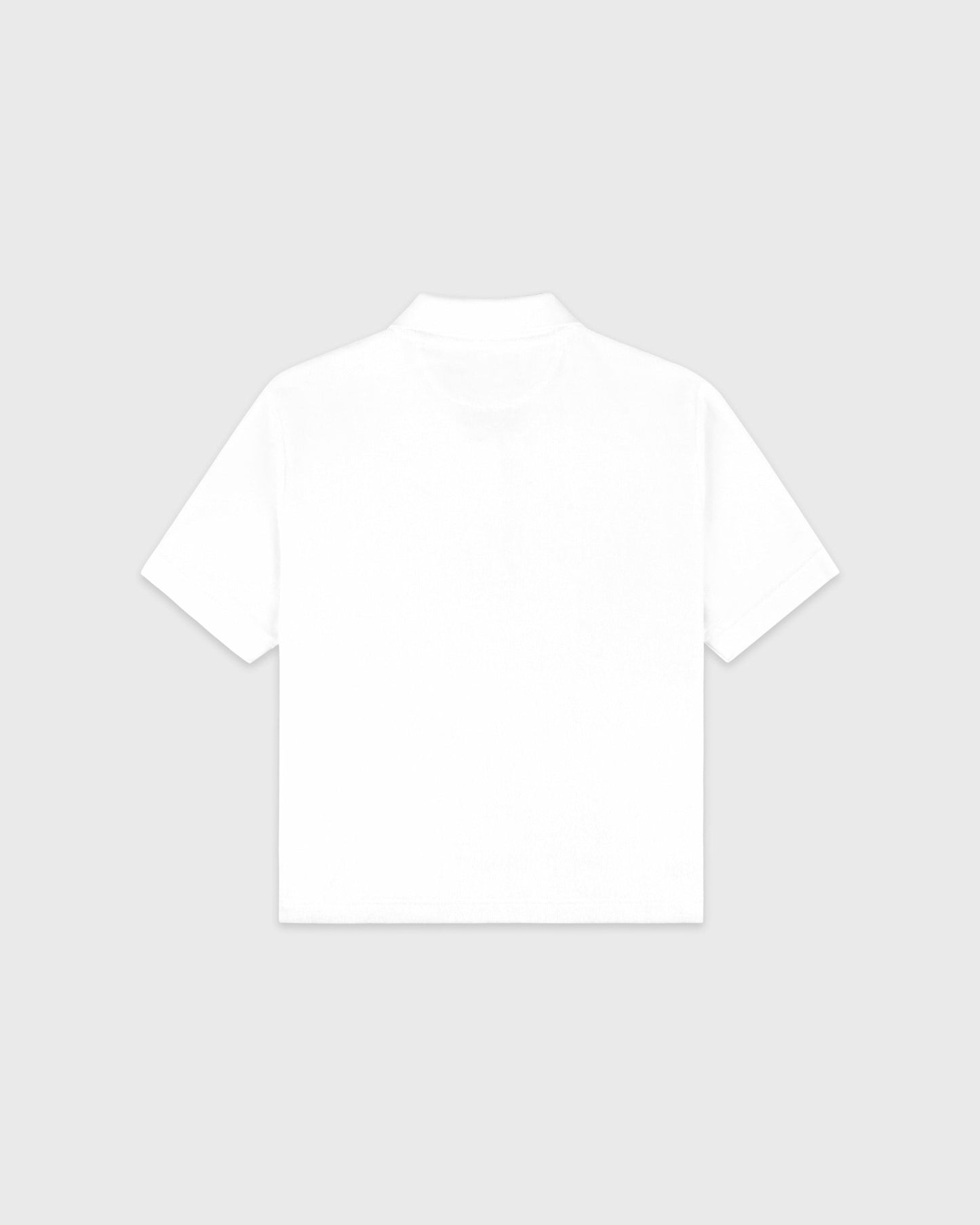 Signature Logo Terry Polo - White/Light Navy