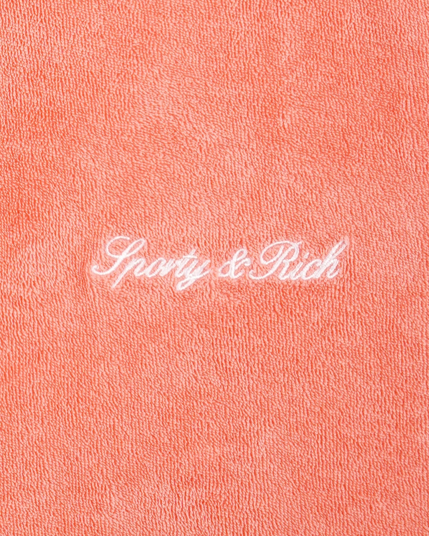 Signature Logo Terry Polo - Flamingo/White