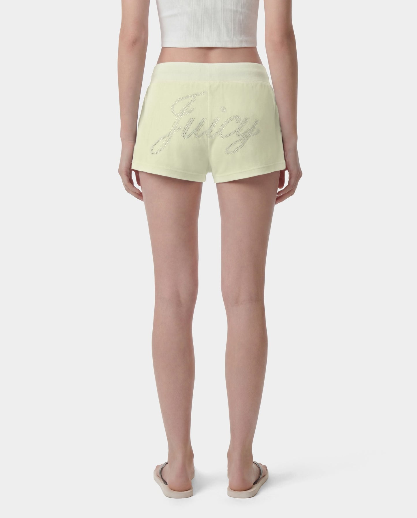 Juicy Script Velour Short - Sage
