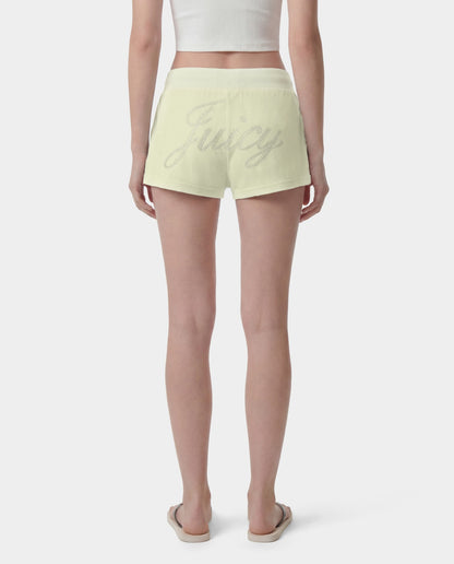 Juicy Script Velour Short - Sage