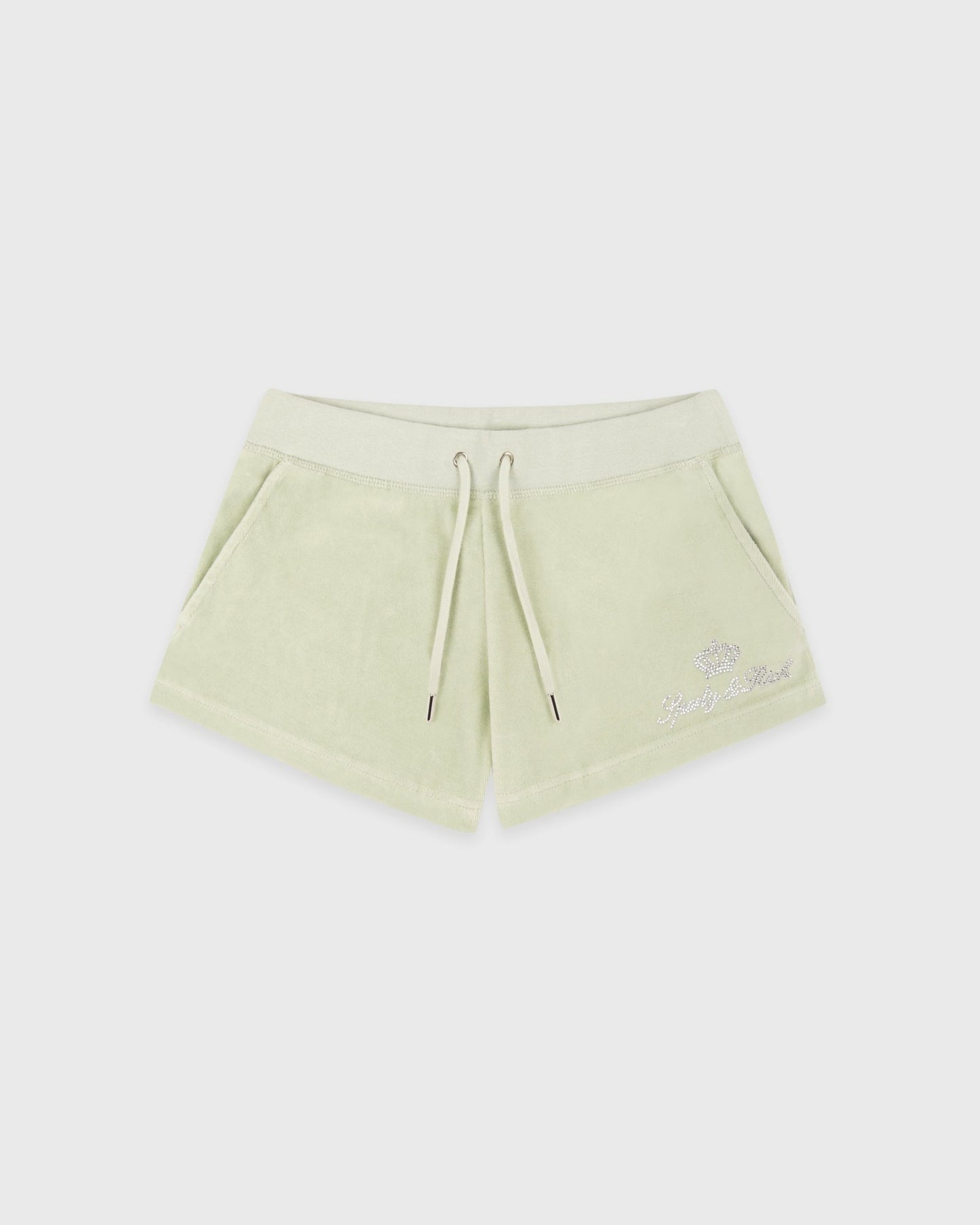 Juicy Script Velour Short - Sage