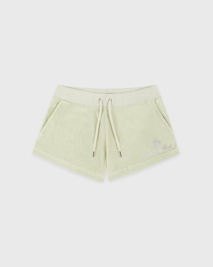 Juicy Script Velour Short - Sage