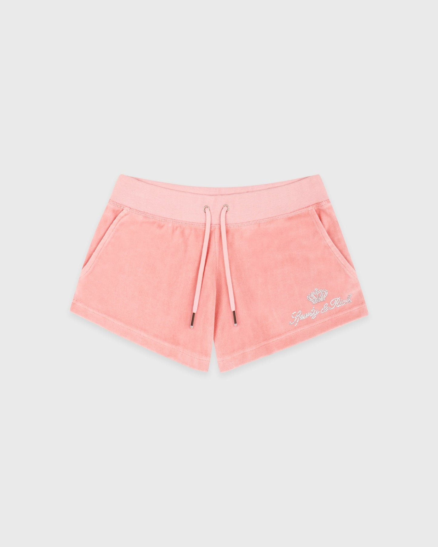 Juicy Script Velour Short - Rose