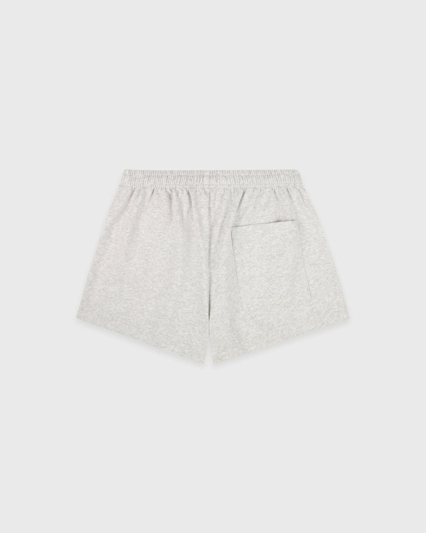 Serif Logo Embroidered Disco Short - Heather Gray/Navy