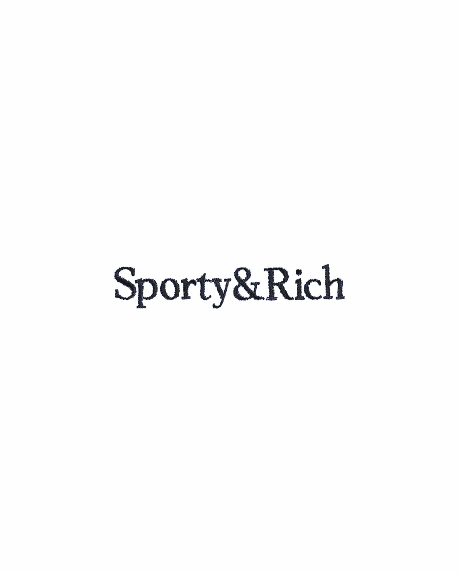 Serif Logo Embroidered Disco Short - White/Navy