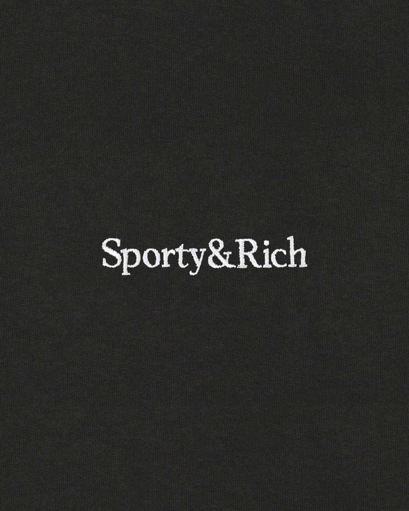 Serif Logo Embroidered Disco Short - Faded Black/White