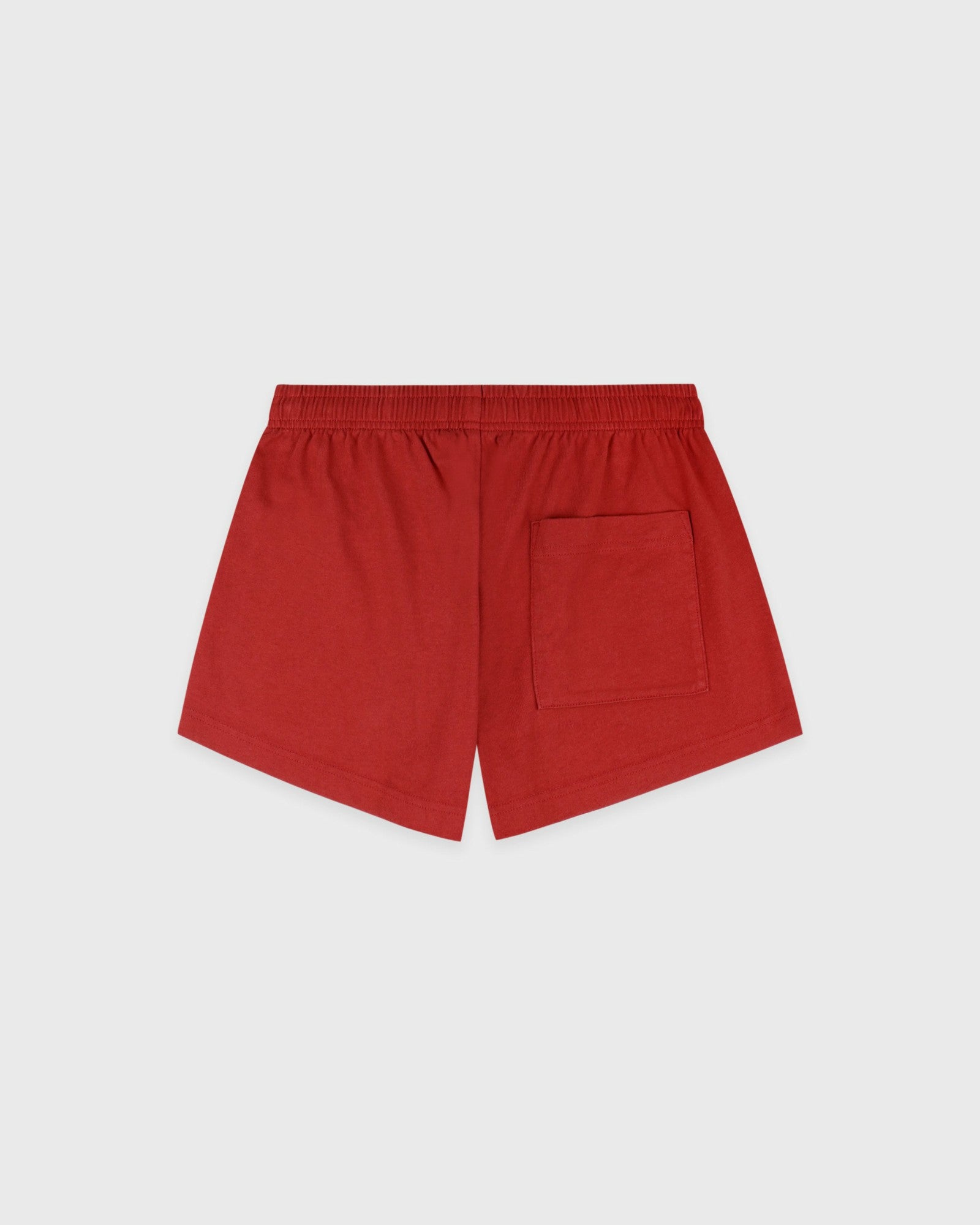 Serif Logo Embroidered Disco Short - Faded Merlot/White