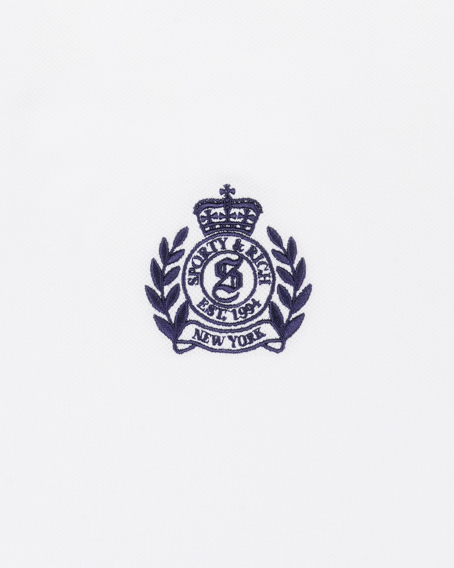 NY Crest Pique Polo - White