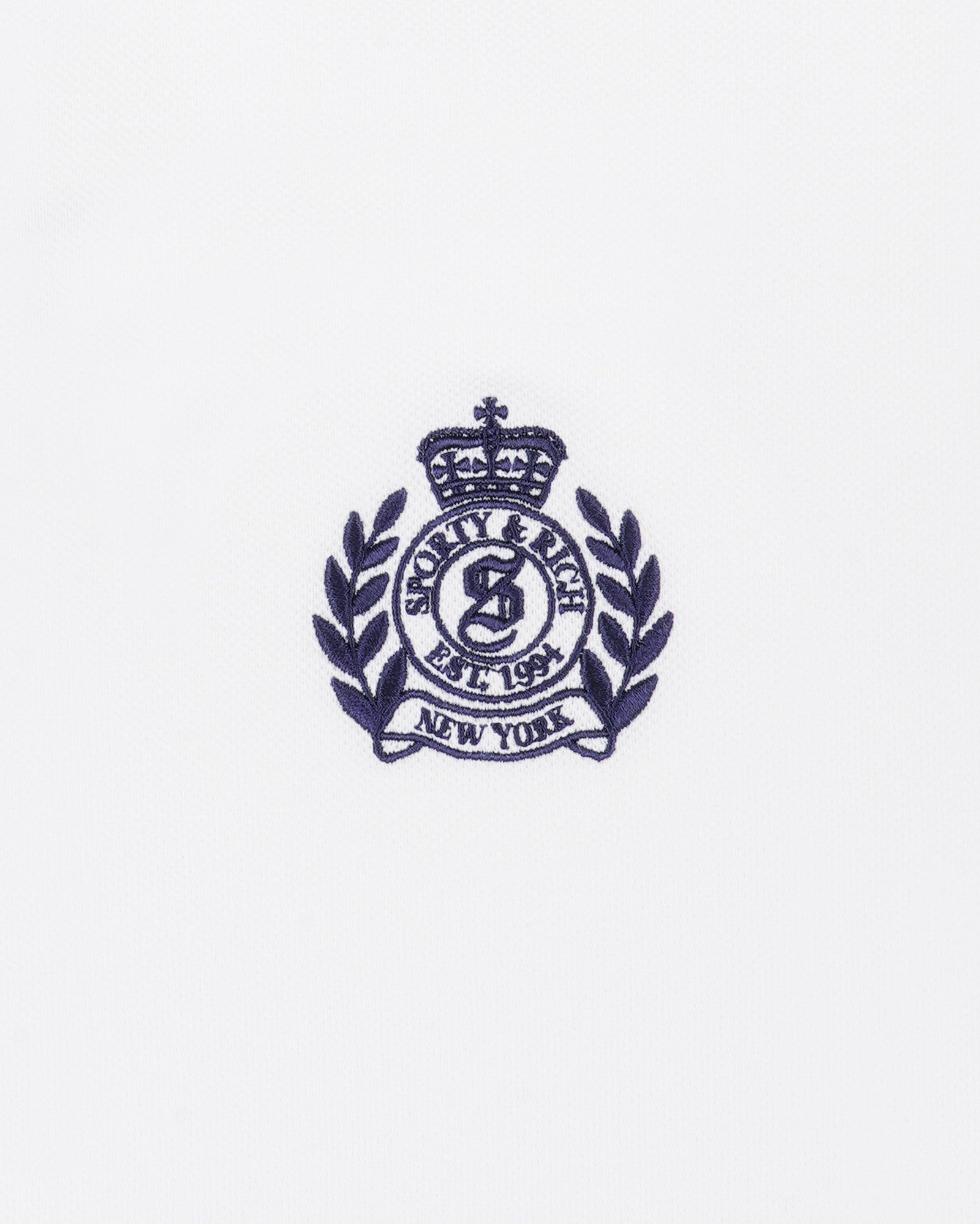 NY Crest Pique Polo - White