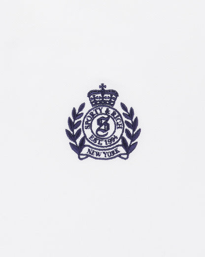 NY Crest Pique Polo - White