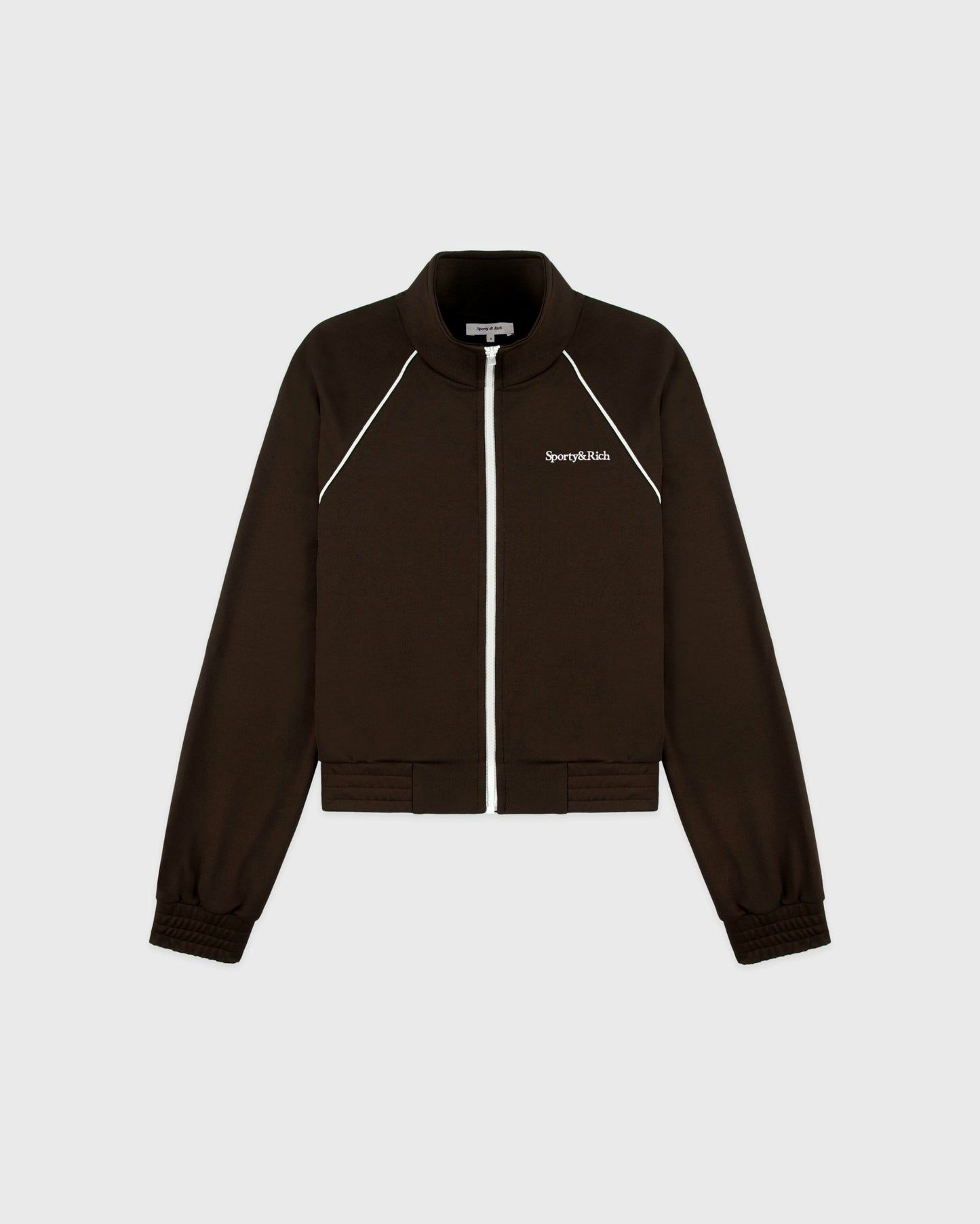 Serif Logo Retro Track Jacket - Cioco/White