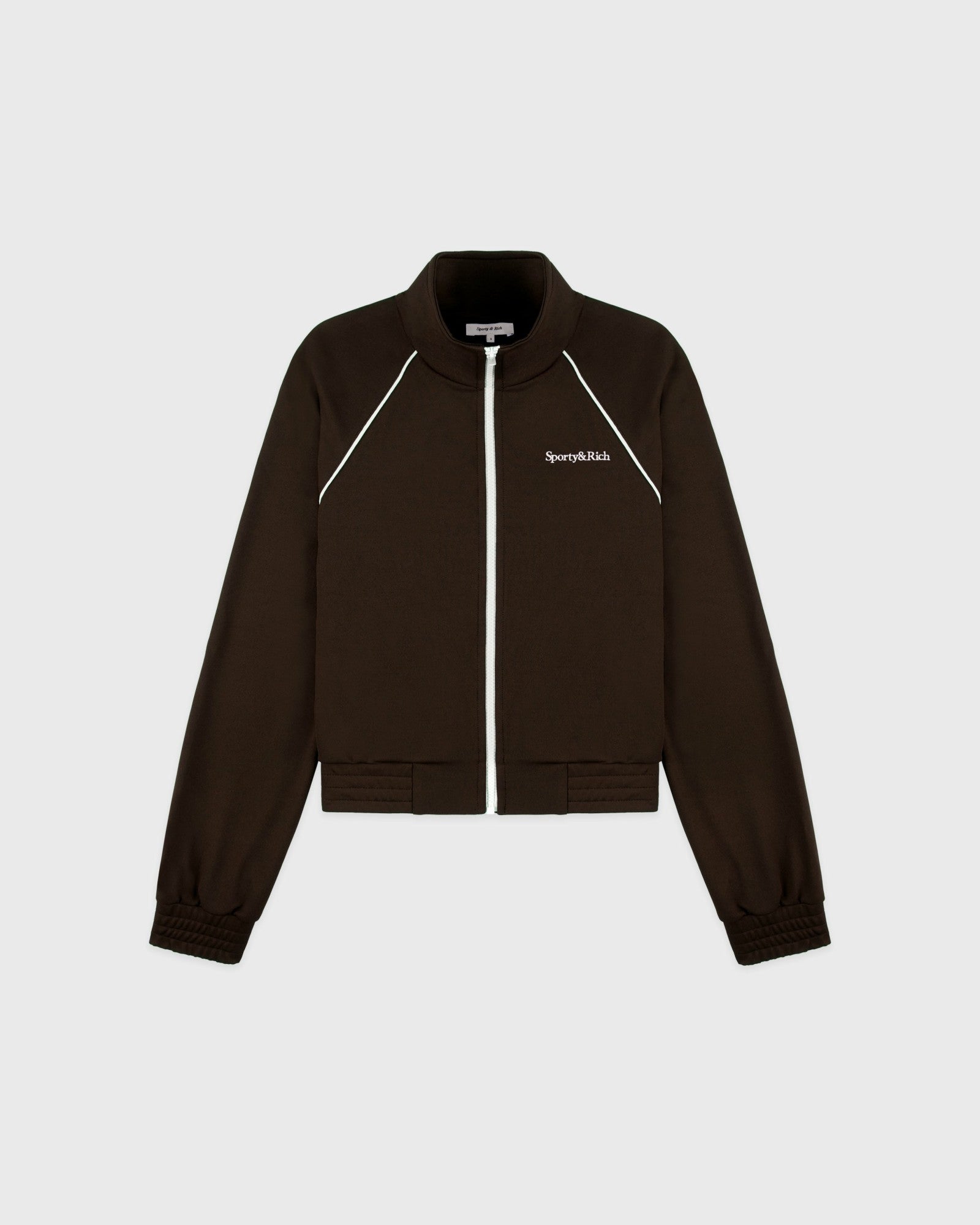 Serif Logo Retro Track Jacket - Cioco/White