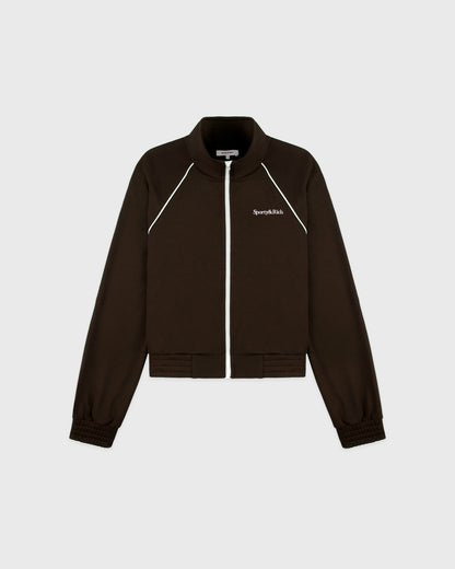 Serif Logo Retro Track Jacket - Cioco/White