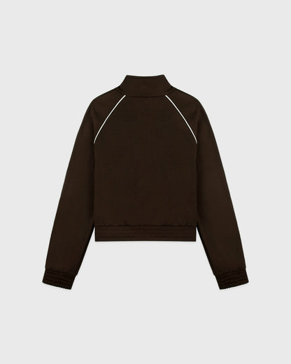 Serif Logo Retro Track Jacket - Cioco/White