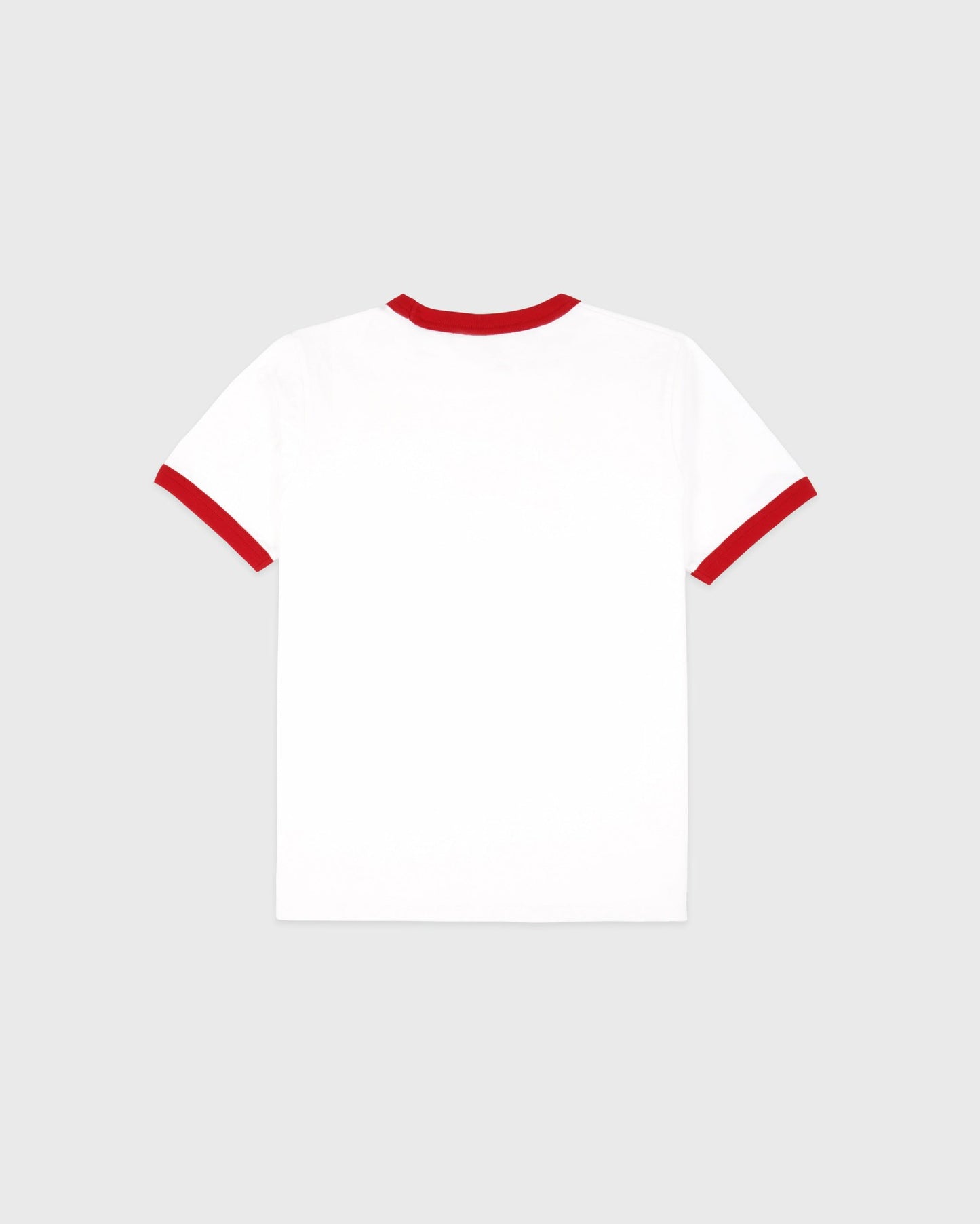 California Emblem Soft Ringer Tee - White/Ruby