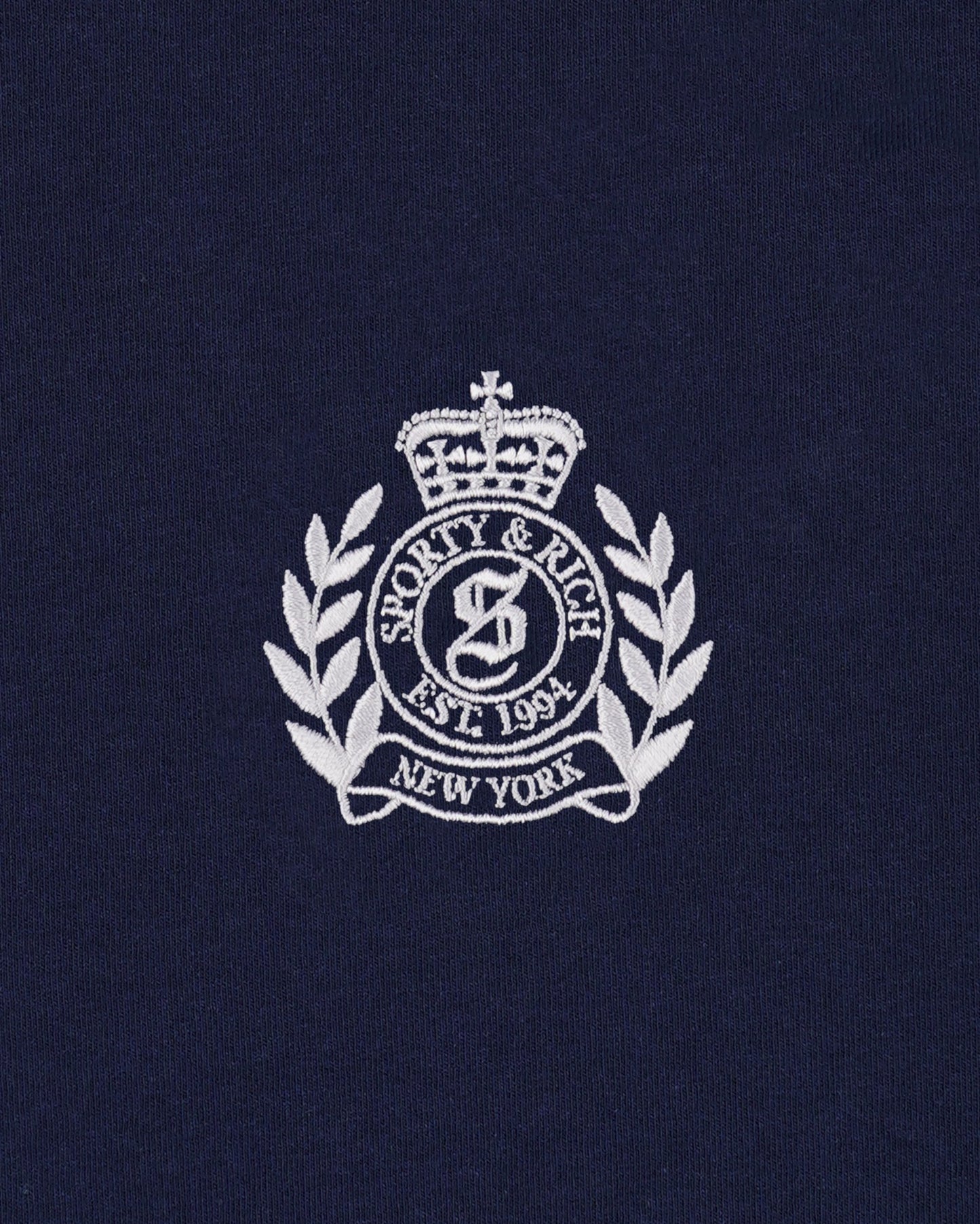 NY Crest Embroidered Disco Short - Dark Navy