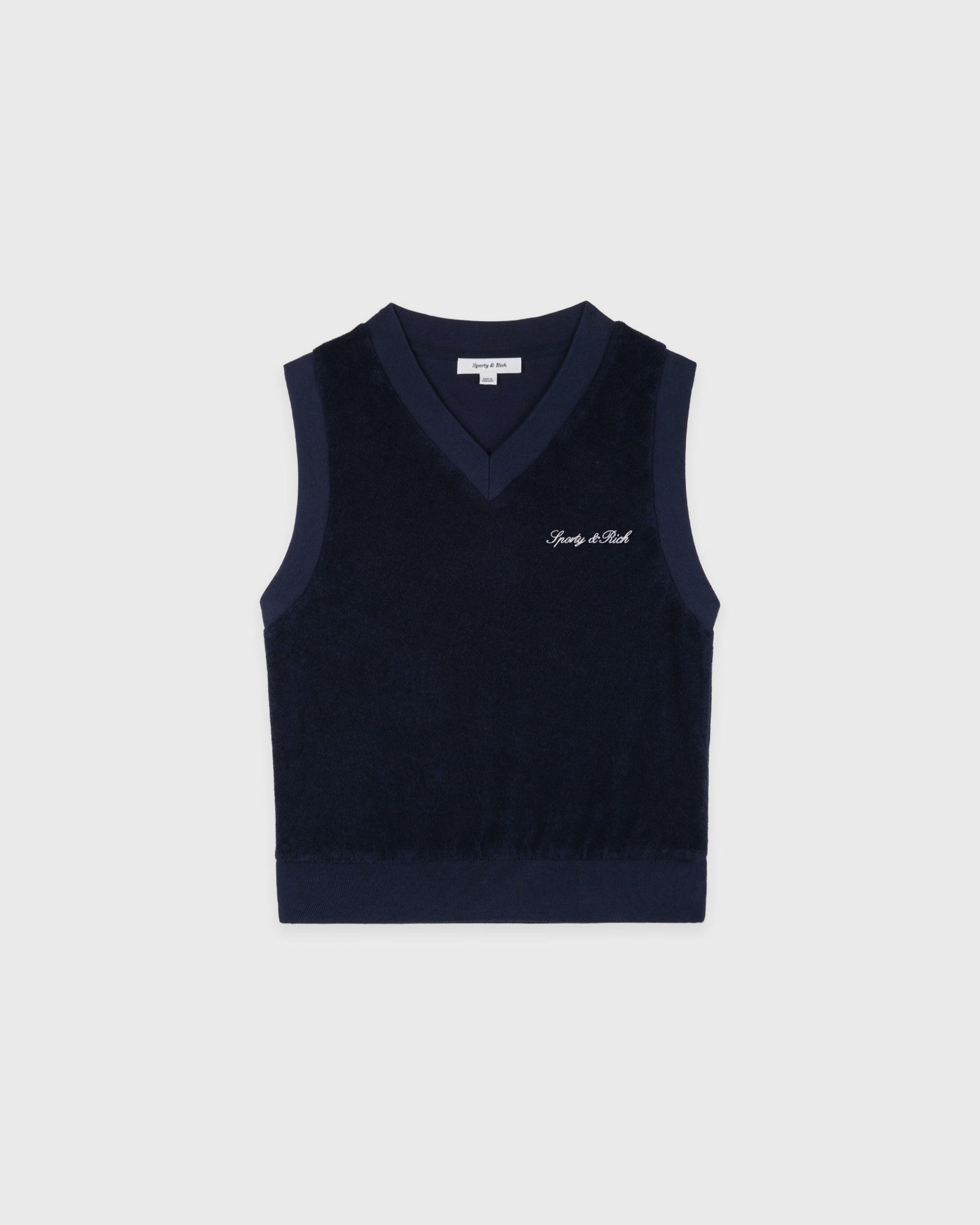Signature Logo Terry Vest - Dark Navy