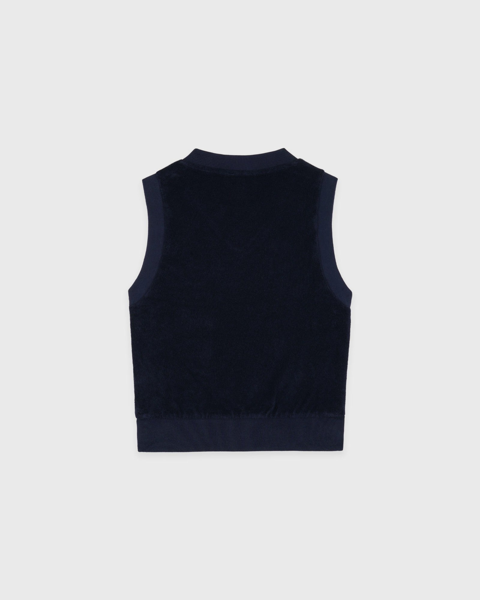 Signature Logo Terry Vest - Dark Navy