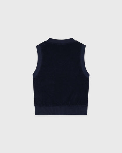 Signature Logo Terry Vest - Dark Navy