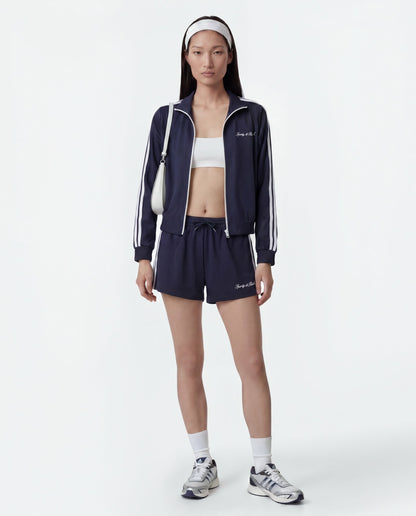 Signature Logo Retro Track Short - Dark Navy