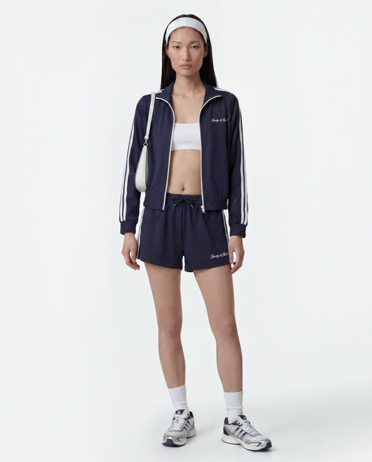 Signature Logo Retro Track Short - Dark Navy