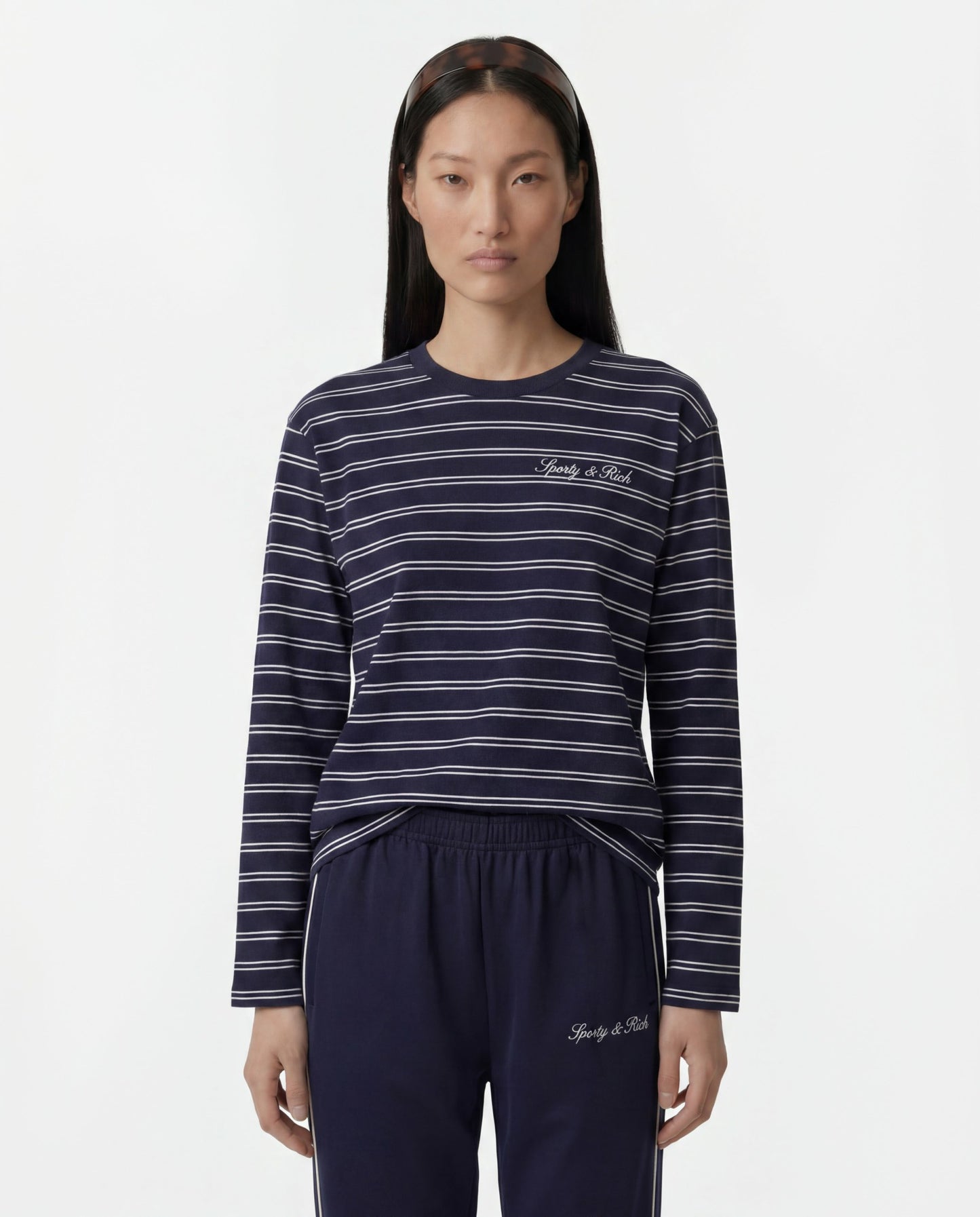 Signature Logo Easy Longsleeve - Dark Navy