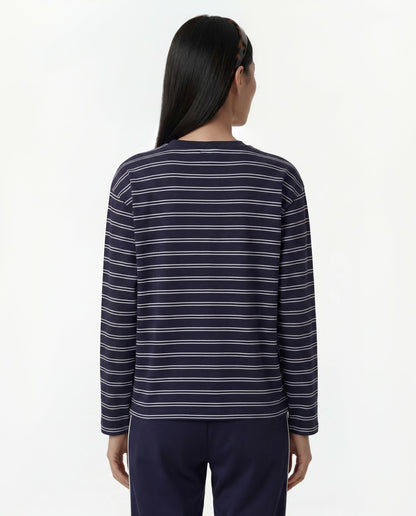 Signature Logo Easy Longsleeve - Dark Navy