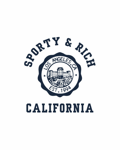 California Emblem Soft Ringer Tee - White/Dark Navy