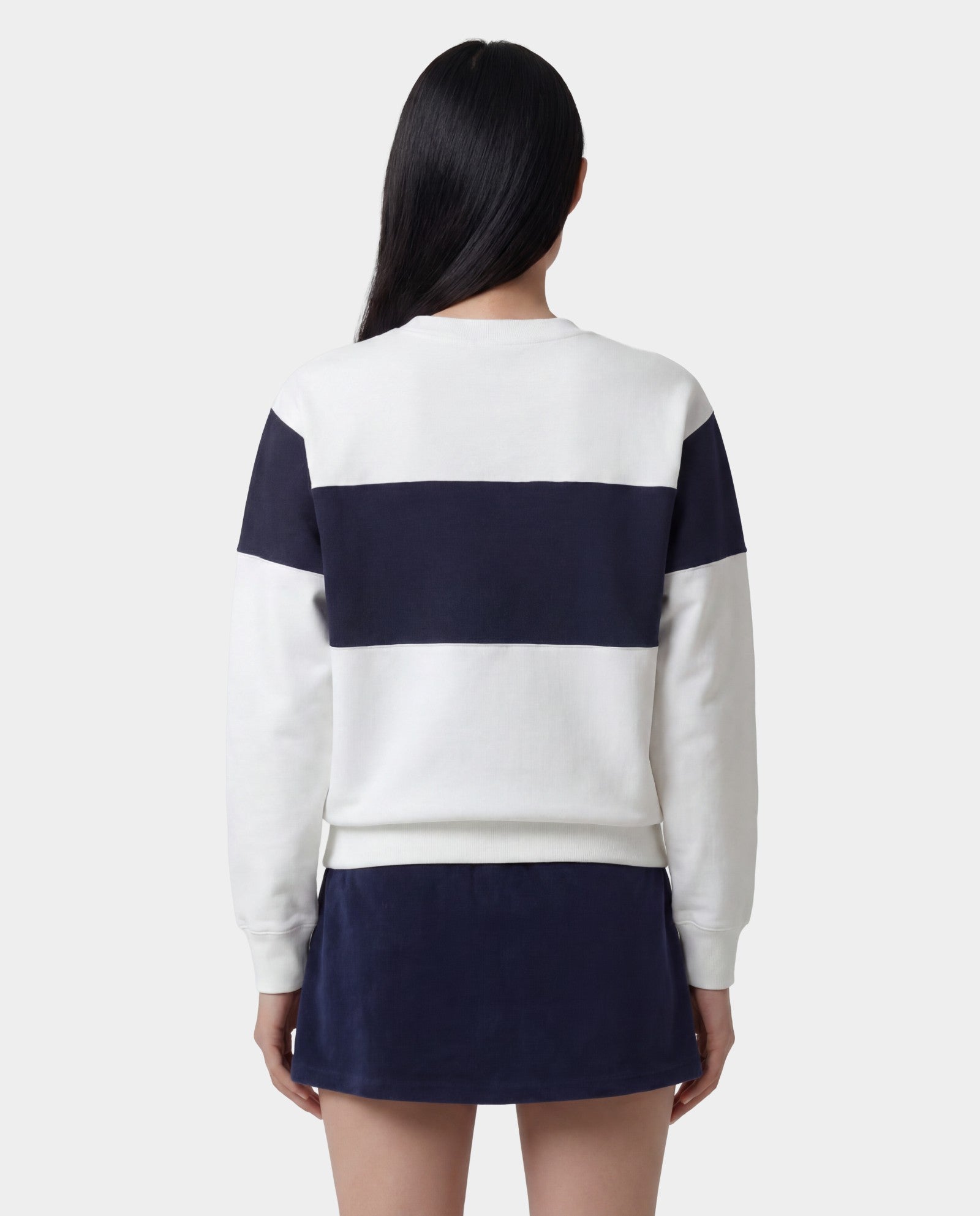 Signature Logo Block Crewneck - White