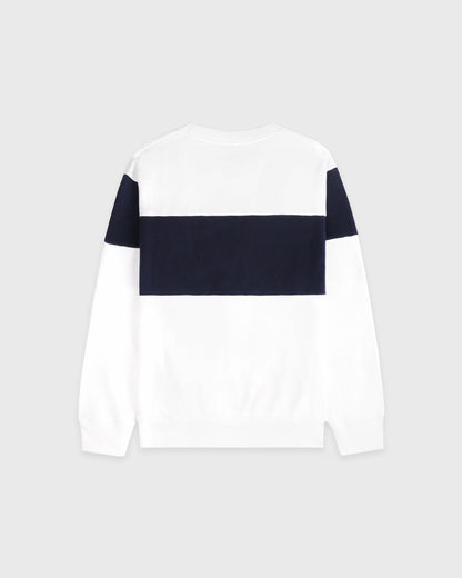 Signature Logo Block Crewneck - White